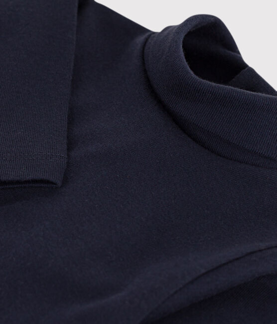 Body manches longues col roulé en coton bébé bleu SMOKING