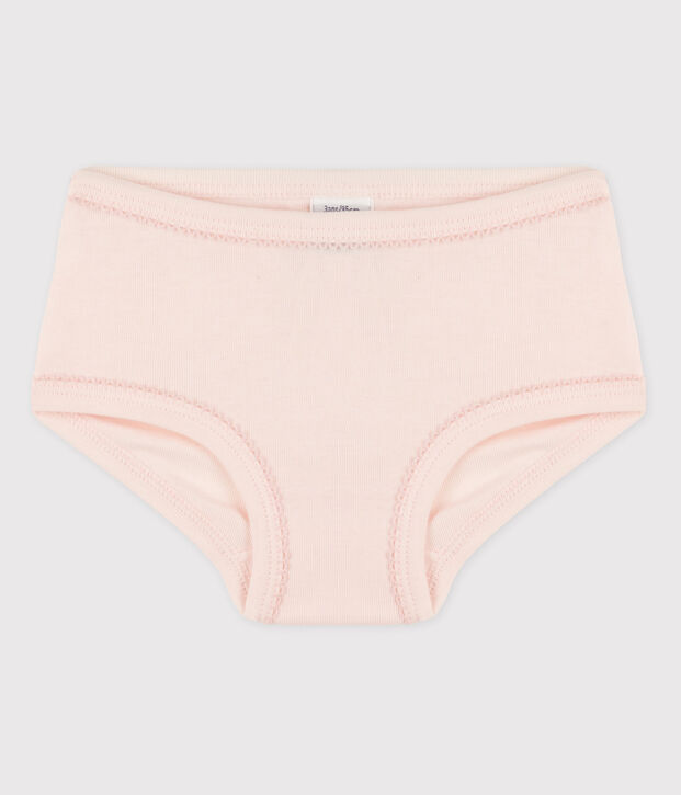 Culotte petite fille en coton rose