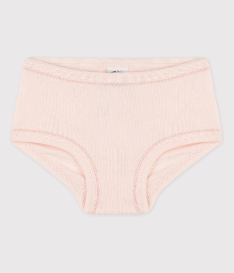 Culotte petite fille en coton rose