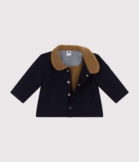 Veste en drap de laine bébé bleu SMOKING