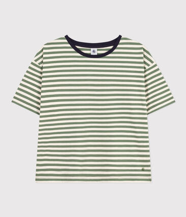 Tee-shirt le Boxy en coton rayé femme