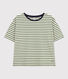 Tee-shirt le Boxy en coton rayé femme