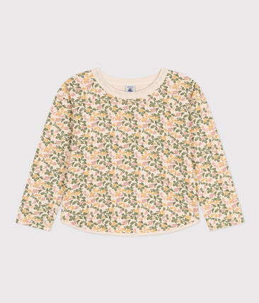 Tee-shirt manches longues imprimé en tubique enfant fille