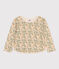 Tee-shirt manches longues imprimé en tubique enfant fille blanc AVALANCHE/ MULTICO