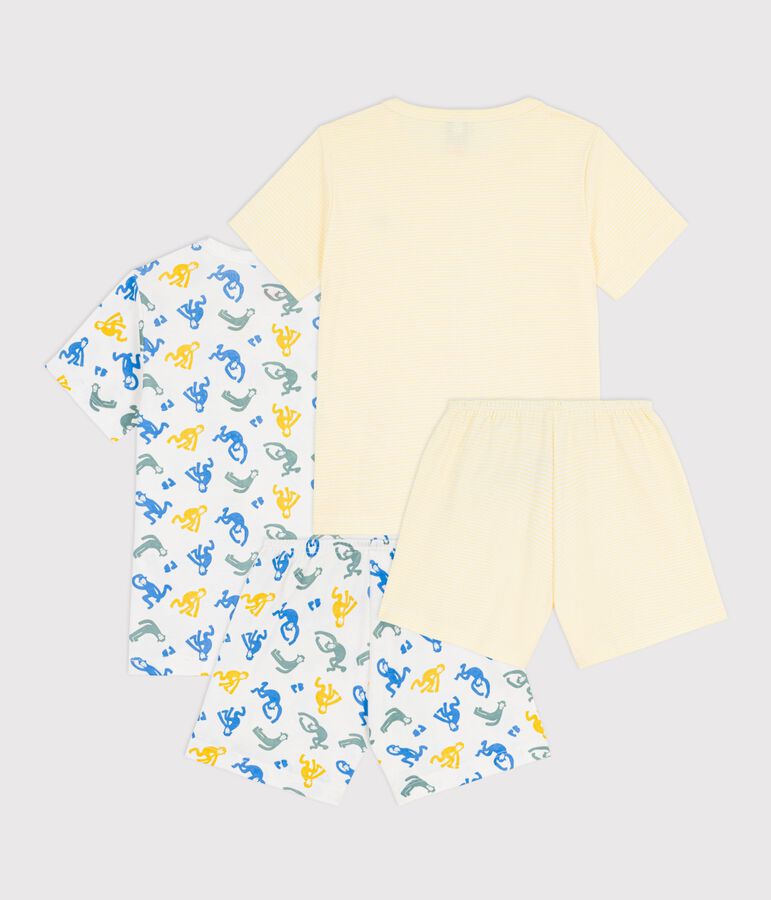 Lot de pyjamas shorts enfant en coton imprim&eacute; variante 1