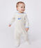 Pyjama bébé en velours ouverture au dos beige MONTELIMAR CHINE