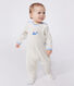 Pyjama bébé en velours ouverture au dos