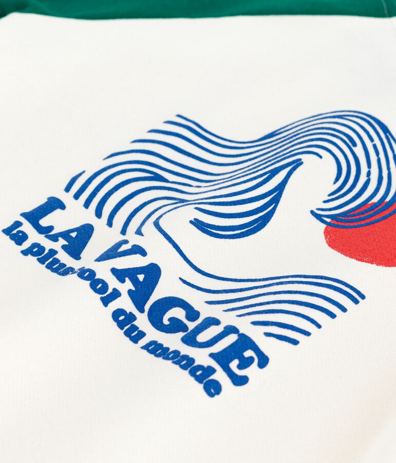 Sweatshirt enfant en coton imprim&eacute; MILK/ MULTICO