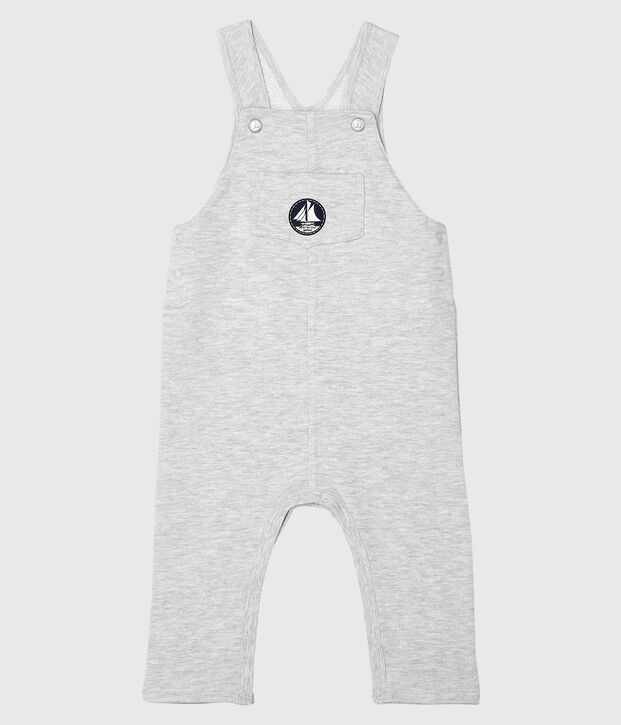 Salopette longue b&eacute;b&eacute; gar&ccedil;on unie gris