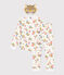 Pyjama déguisement phosphorescent imprimé avec masque panthère en coton enfant blanc MARSHMALLOW/blanc MULTICO