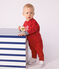 Sweatshirt b&eacute;b&eacute; en coton &agrave; motifs rouge