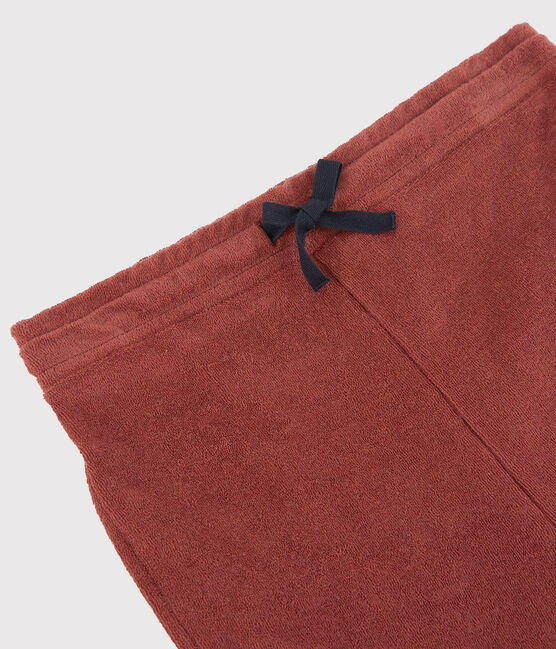 Pantalon en bouclette éponge enfant fille marron OMBRIE