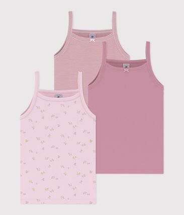 Lot de débardeurs enfant en coton à fleurs