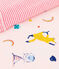 Pyjacourt imprimé animaux yoga petite fille en coton rose FLEUR/blanc MULTICO