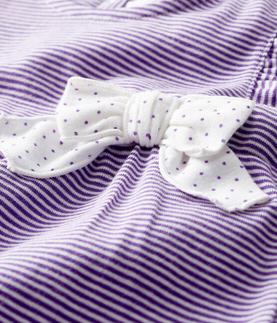 Combicourt bébé fille milleraies violet REAL/blanc MARSHMALLOW