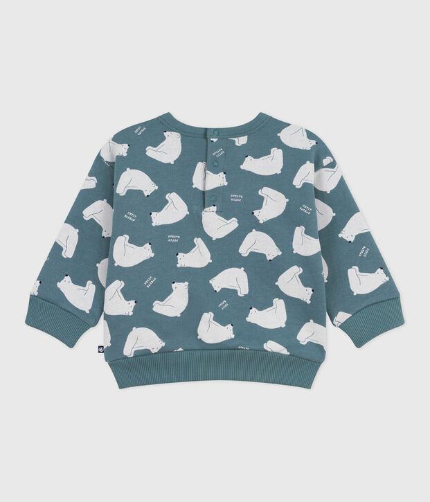 Sweatshirt b&eacute;b&eacute; en coton imprim&eacute; ours gris/multicouleur