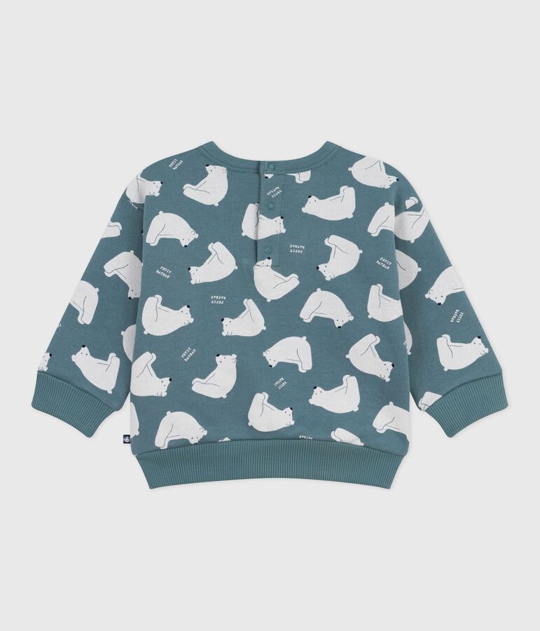 Sweatshirt b&eacute;b&eacute; en coton imprim&eacute; ours gris GOBELIN/ MULTICO