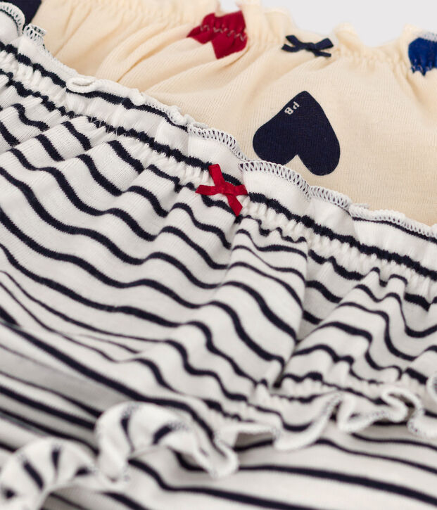 Lot 2 culottes froufrou en coton Femme multicouleur