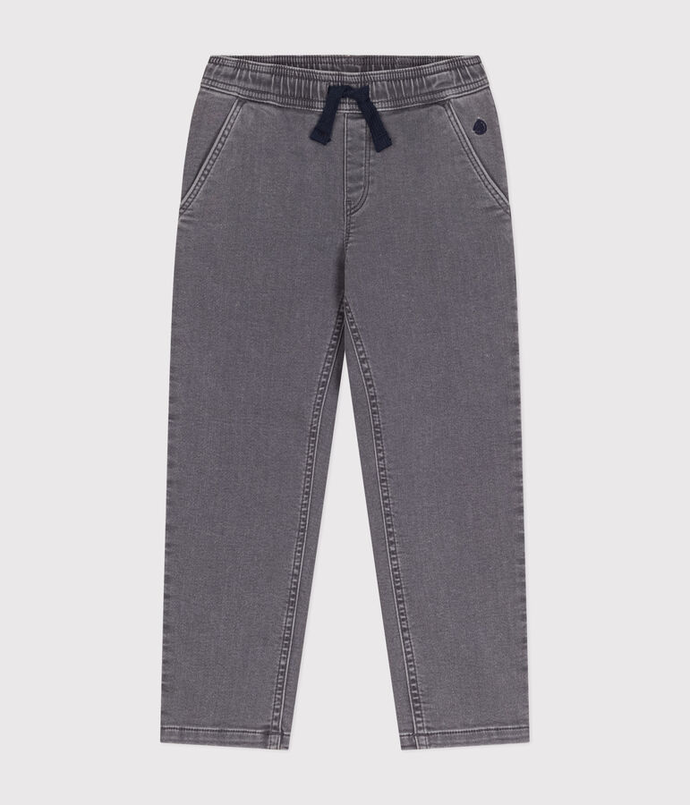 Pantalon denim responsable regular enfant gar&ccedil;on gris GRIS DELAVE