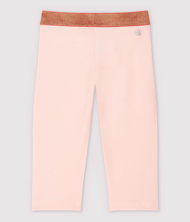 Legging court en jersey lycra enfant fille rose