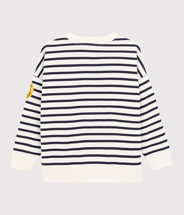 Cardigan enfant gar&ccedil;on blanc/bleu