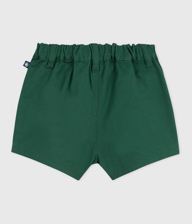 Short b&eacute;b&eacute; en serge de coton uni vert