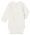Body naissance manches longues bébé blanc MARSHMALLOW/rose CHARME