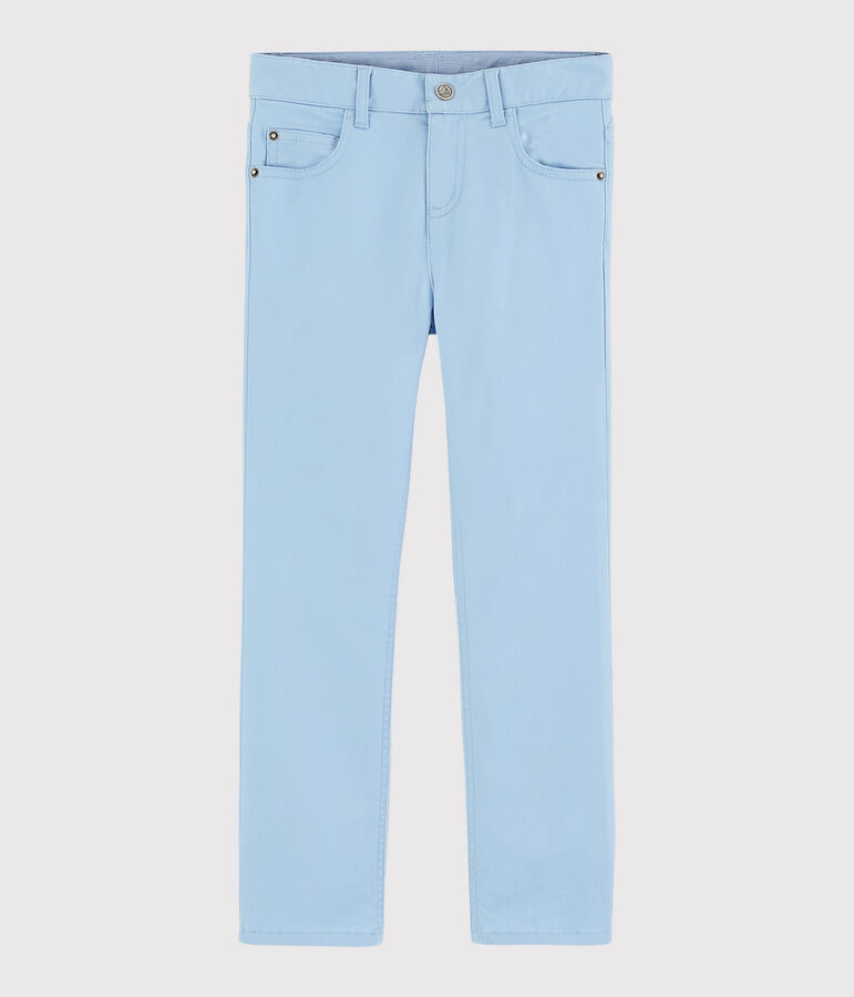 Pantalon en serge enfant gar&ccedil;on bleu JASMIN