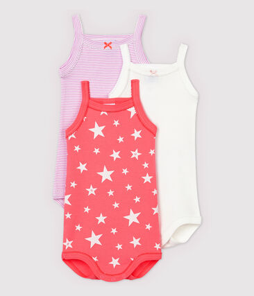 Lot de 3 bodies à bretelles bébé fille