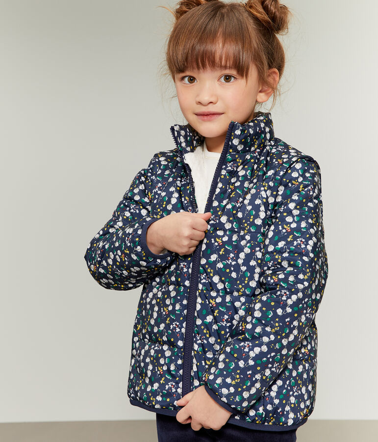 Doudoune 3 en 1 enfant fille bleu/multicouleur