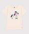 Tee-shirt manches courtes en jersey enfant fille écru AVALANCHE