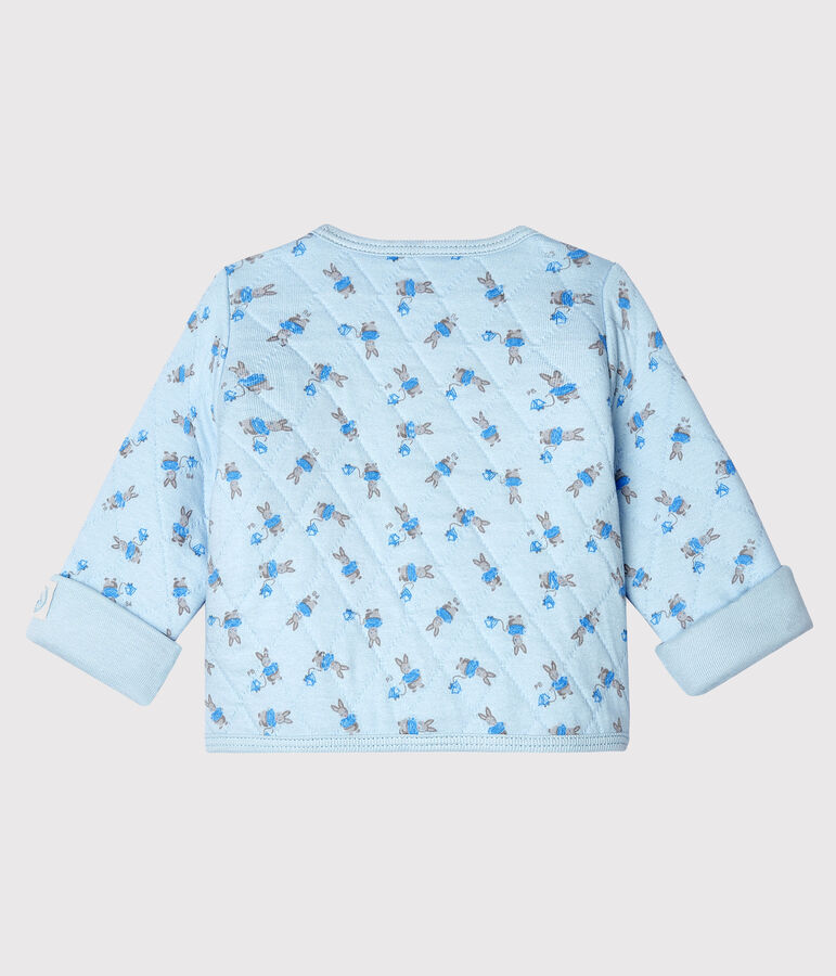 Cardigan b&eacute;b&eacute; en tubique matelass&eacute; bleu/multicouleur