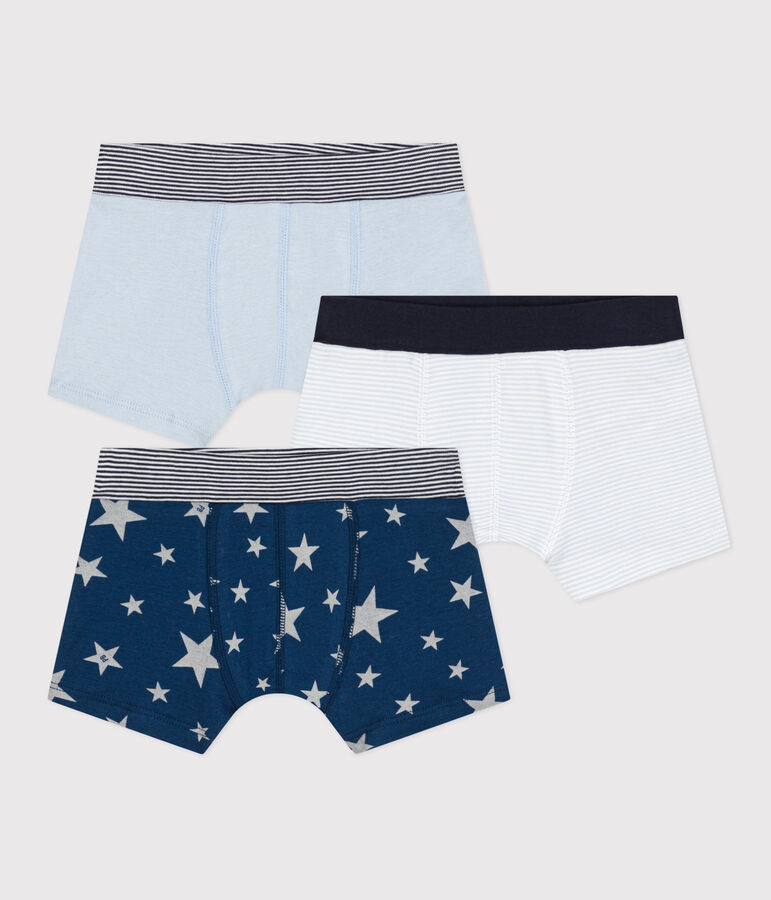Lot de 3 boxers &eacute;toile en coton petit gar&ccedil;on variante 1