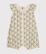 Combinaison courte fleurs en coton bébé