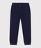 Pantalon de jogging enfant en coton uni bleu marine