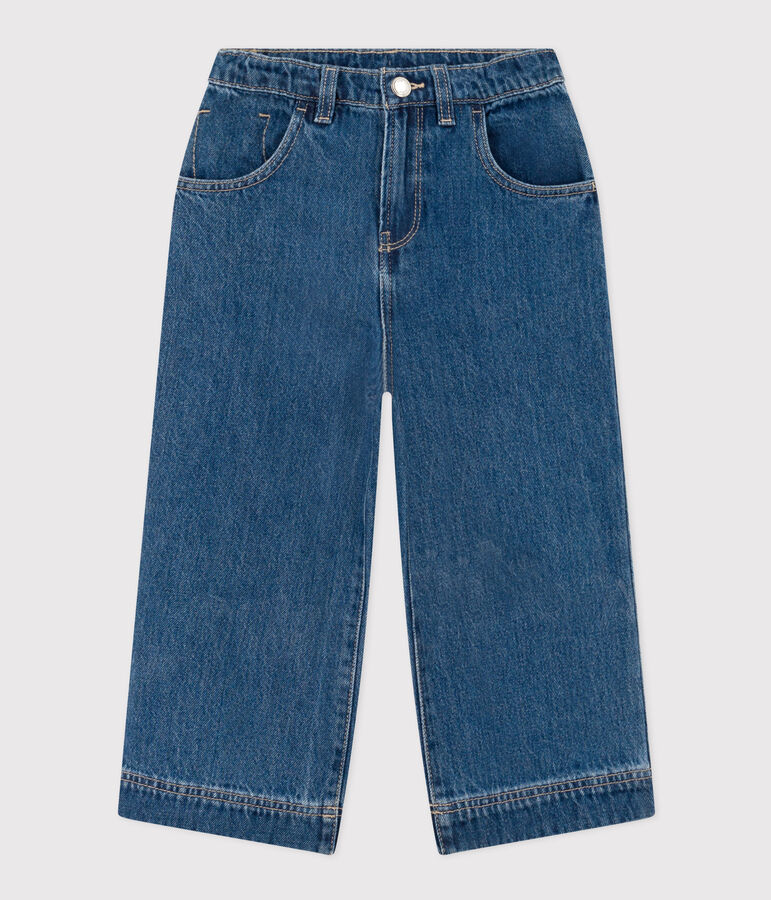 Pantalon en denim 100% &eacute;coresponsable enfant fille bleu DENIM BLEU