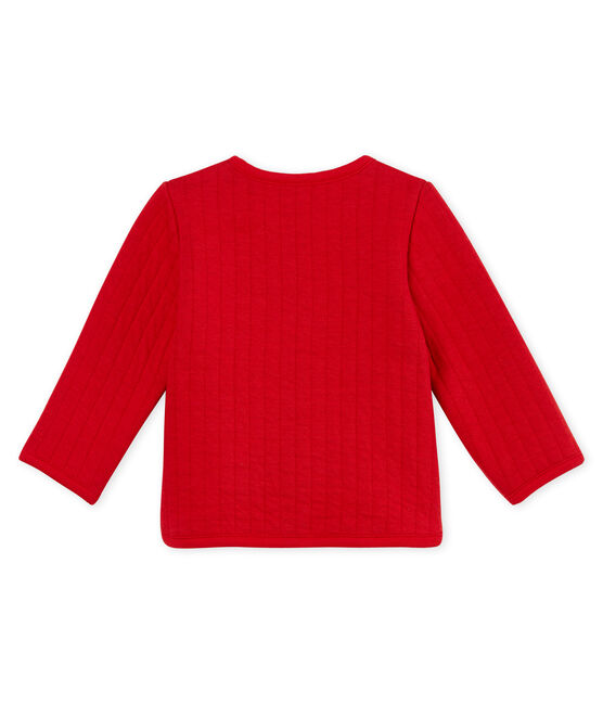 Cardigan en tubique matelassé bébé fille rouge TERKUIT
