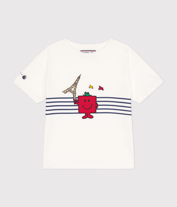Tee-shirt Monsieur Madame en coton enfant blanc
