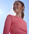 Tee-shirt L'ICONIQUE col rond en coton Femme rouge CORRIDA/blanc MARSHMALLOW