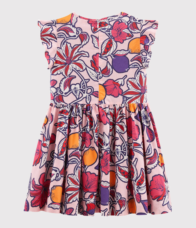 Robe enfant fille rose/multicouleur