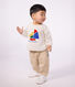 Sweatshirt b&eacute;b&eacute; en coton uni et motif bateau