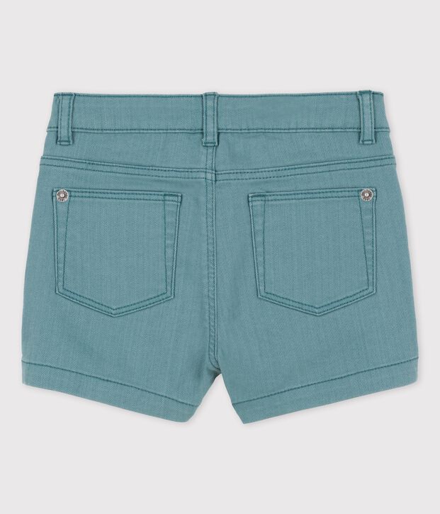 Short en denim enfant fille vert