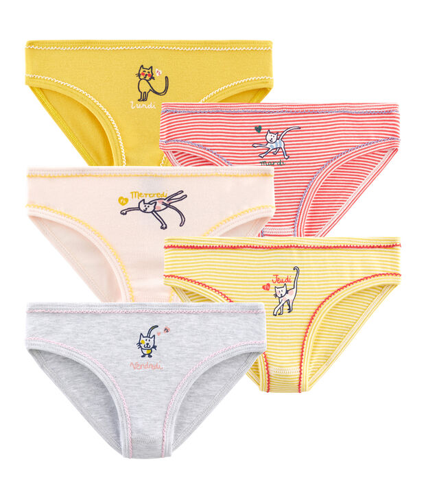 Lot de 5 culottes petite fille multicouleur