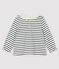 Blouse manches longues bébé fille blanc MARSHMALLOW/bleu SMOKING