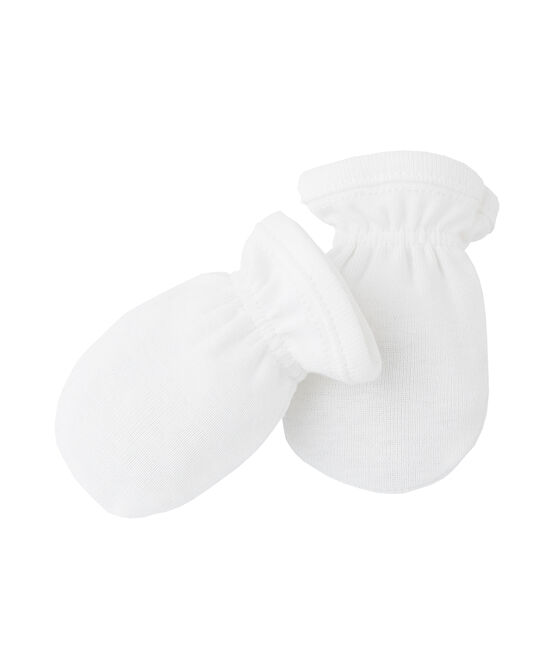 Moufles bébé anti griffures blanc ECUME CN