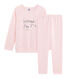 Pyjama petite fille en bouclette éponge grattée extra chaude