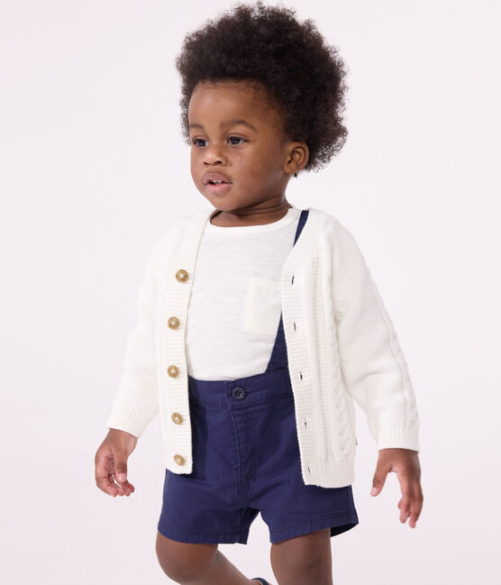 Cardigan en coton bébé blanc MARSHMALLOW