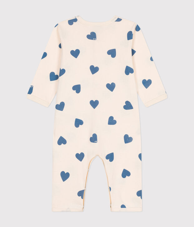 Pyjama sans pieds imprim&eacute; en coton b&eacute;b&eacute; bleu/bleu