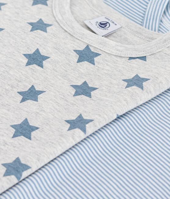 Lot de tee-shirts enfant en coton manches courtes imprimé étoiles variante 1