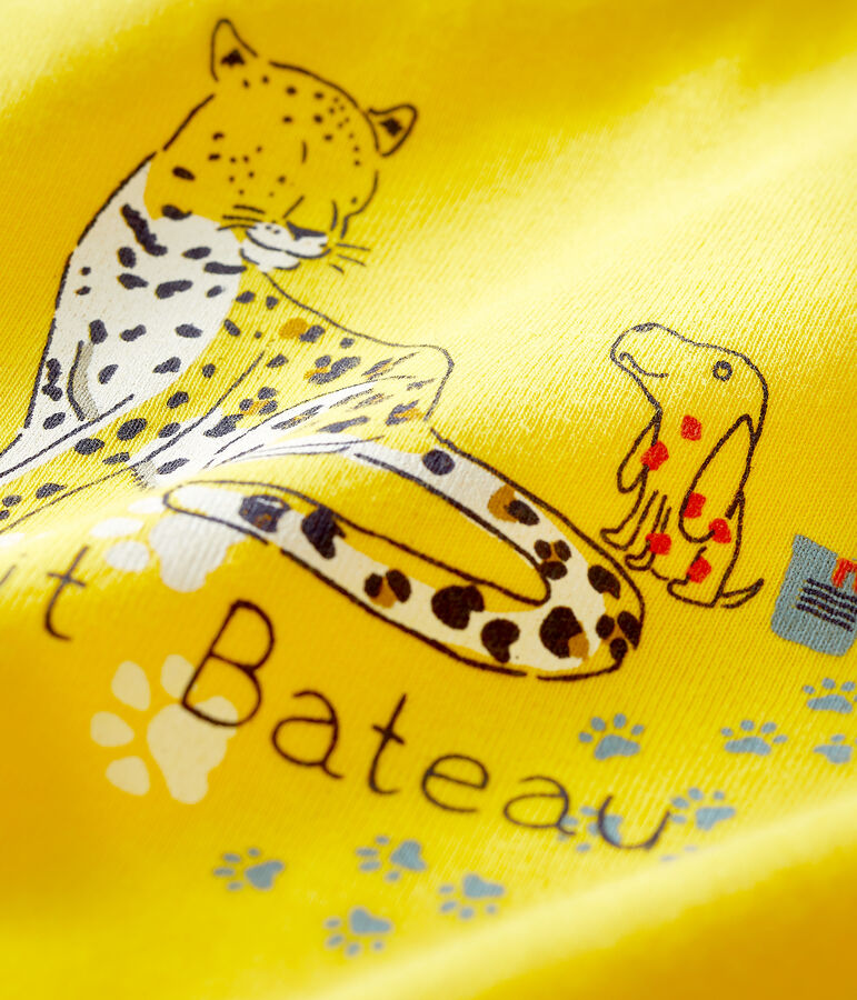 Sweatshirt l&eacute;ger b&eacute;b&eacute; gar&ccedil;on jaune JAUNE